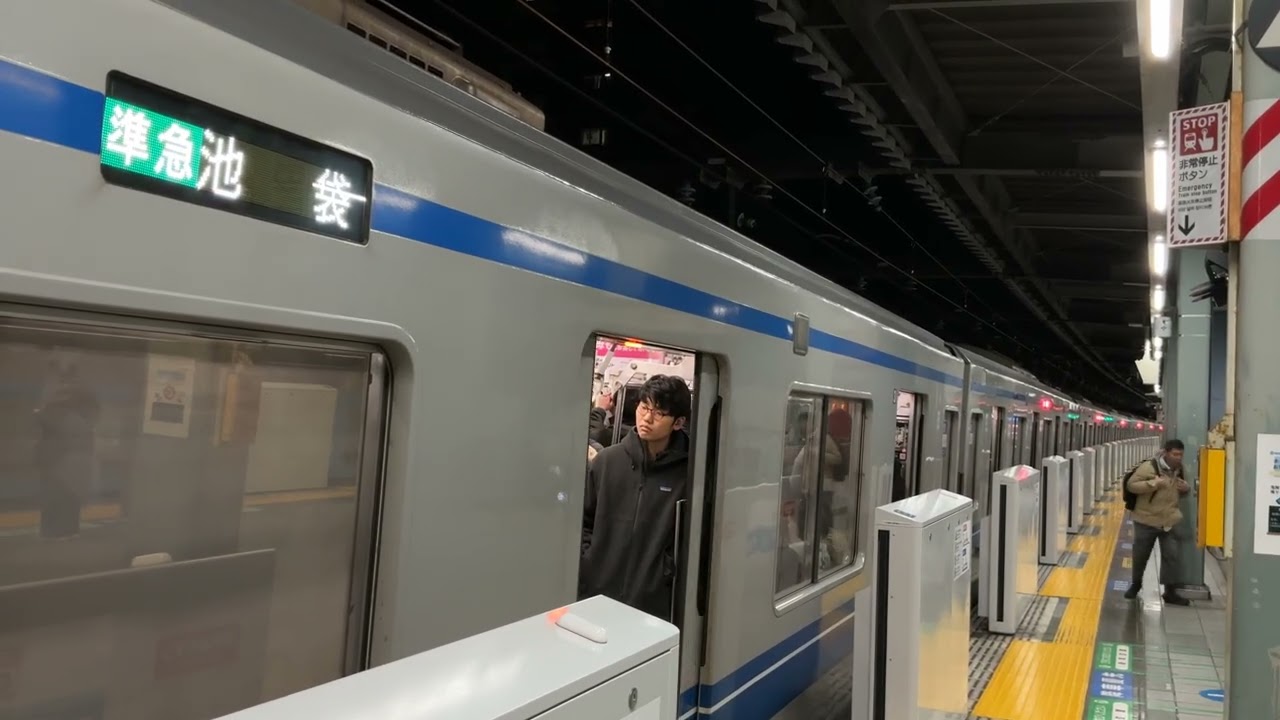 【各停しか停まらない駅に準急が臨時停車】西武池袋線　西武6000系6156F 準急池袋行き　練馬高野台発車シーン
