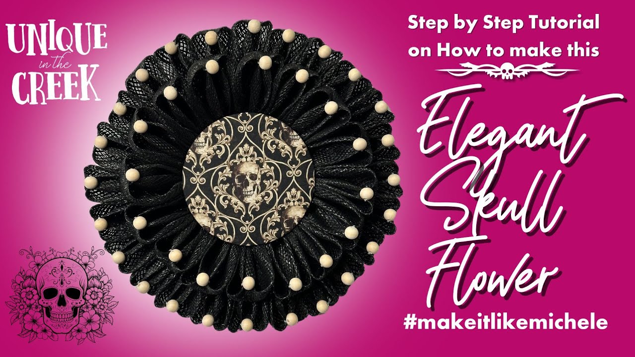Reverse 3D Daisy Petal | Elegant SKULL Flower Wreath | UNIQUE IN THE CREEK SMALL BOARD
