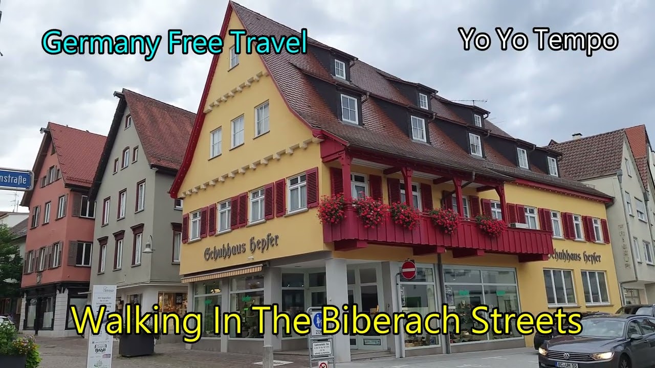 Walking In The Biberach Streets -  Germany Free Travel