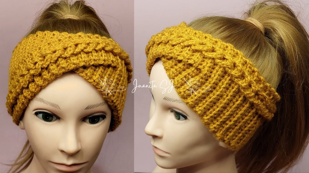 DIADEMA TURBANTE TEJIDO A CROCHET PASO A PASO TODAS LAS TALLAS
