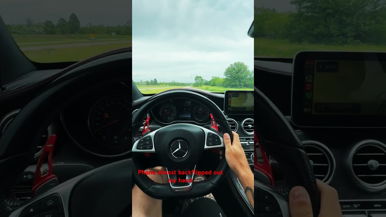 No launch control just some brake boosting... AMG C43 #cartok #amg #dragrace