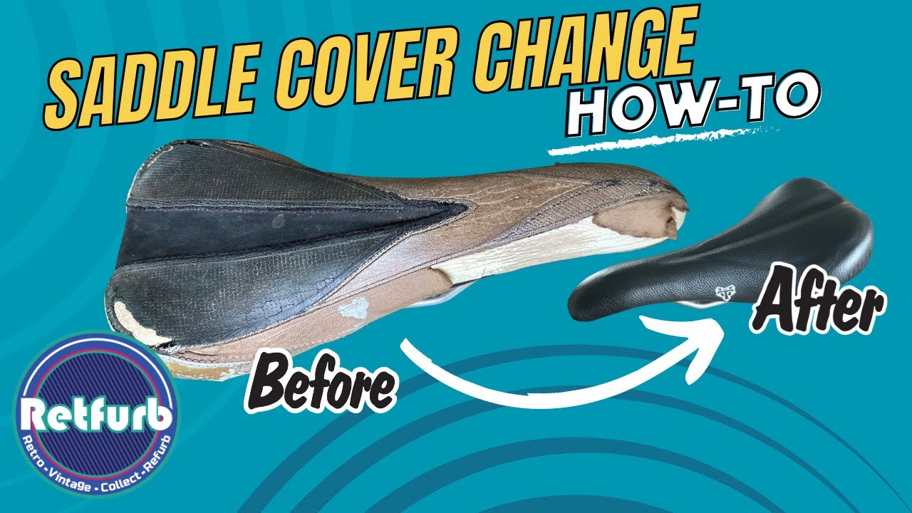 HOW-TO Re-Cover A Bicycle Saddle Cover - Re-Upholster & Restore - Retfurb Vintage Refurb