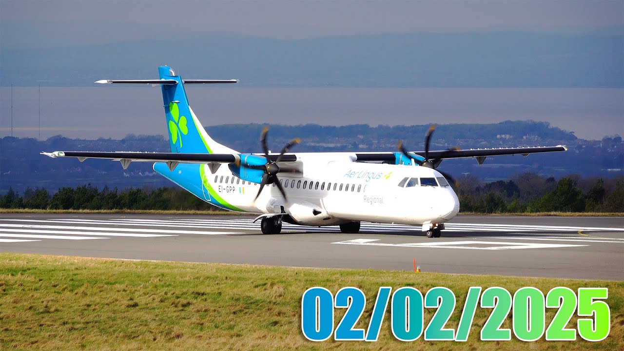 [4K] 25 Take Off & Landings Plane Spotting at BRS Bristol Airport 02/02/2025
