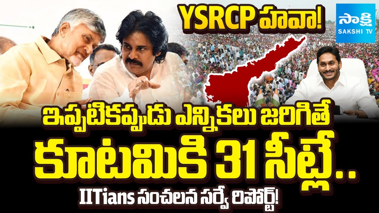 IITians Group Latest Survey Report On Andhra Pradesh | District-Wise Disaster For TDP | @SakshiTV