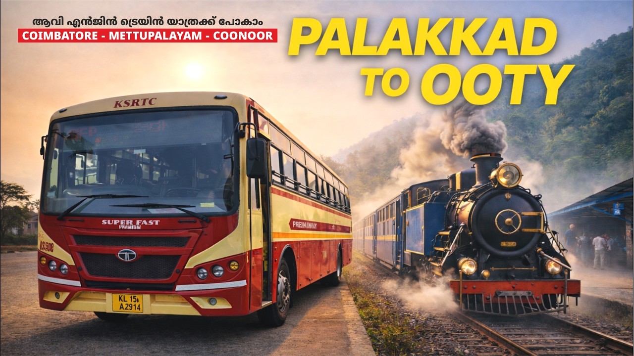 Palakkad to Ooty Brand New Premium Super Fast Bus Journey Via Coimbatore & Mettupalayam
