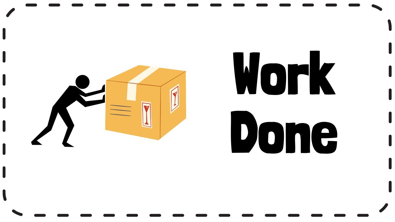 Расчет выполненной работы &mdash; повторение курса физики GCSE