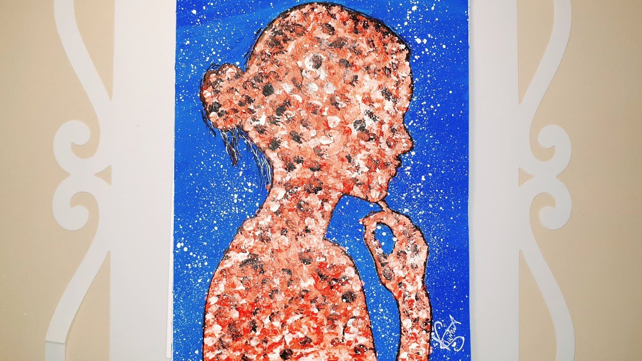 Girl Silhouette Painting | Alone Painting | Abstract Painting  Easy Girl Painting | Acrylic Painting