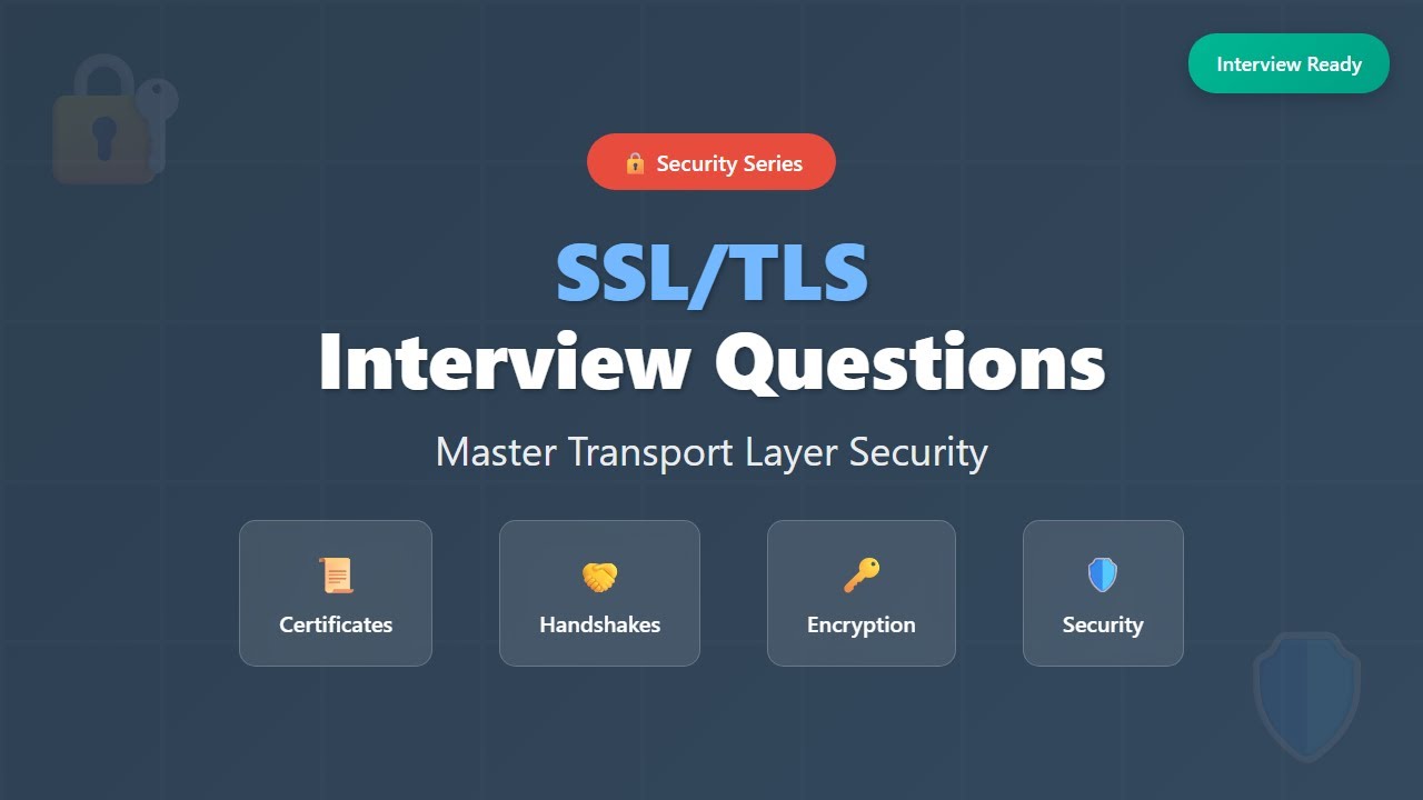 SSL/TLS Interview Questions - Complete Guide to Transport Layer Security Fundamentals