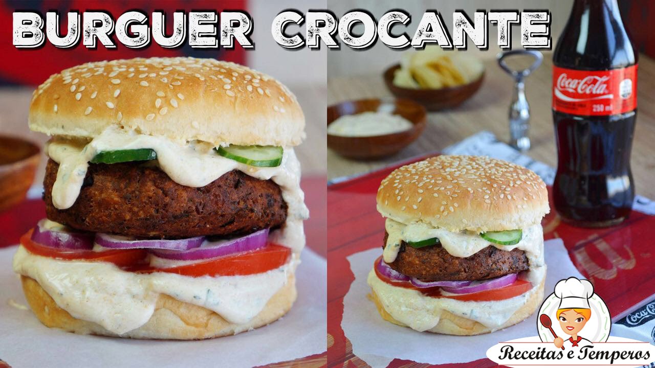 Delicioso HAMBÚRGUER CROCANTE com maionese especial I Receitas e Temperos
