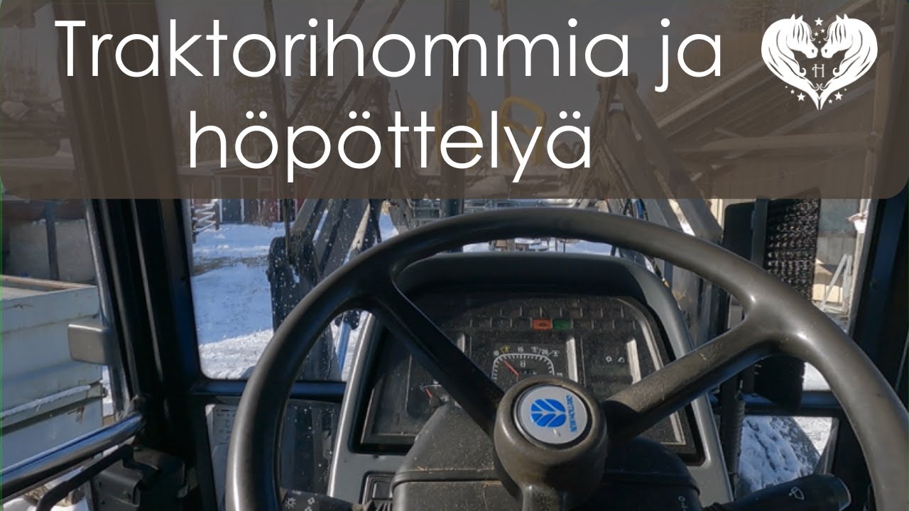 Traktorilla ajoa, allergiaoireita, pohdintaa tallin käytänteistä