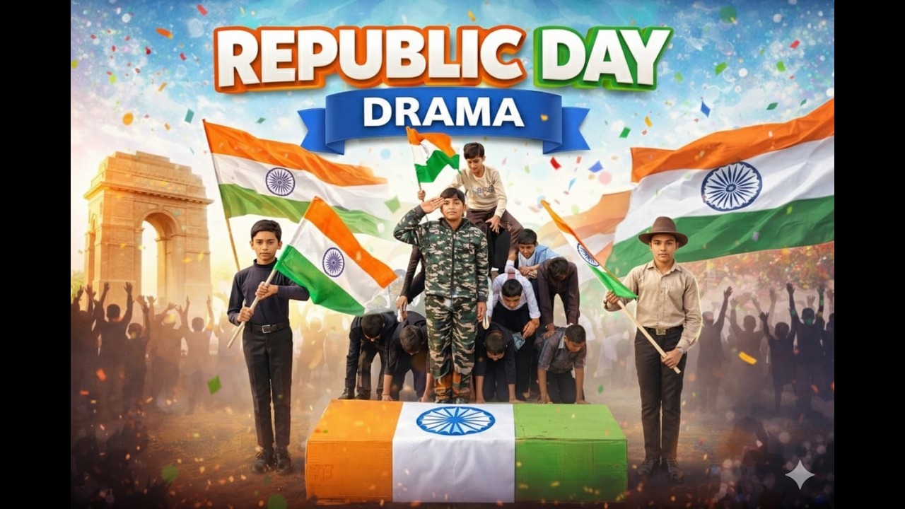Republic Day Drama 2026 | School Deshbhagti Drama | JNV Rajkot | Cultural Program |