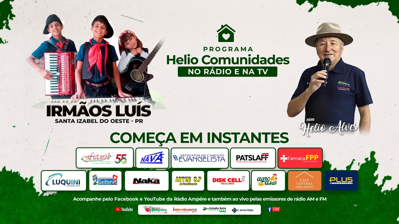 Helio Comunidades - No Rádio e na TV - 01/03/2026 - Irmãos Luís - Santa Izabel do Oeste PR