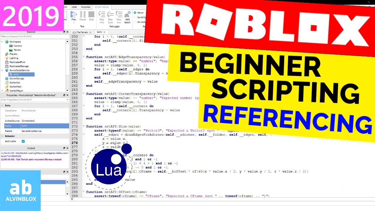 Урок 2 по написанию скриптов для Roblox для начинающих — Ссылки и другие свойства