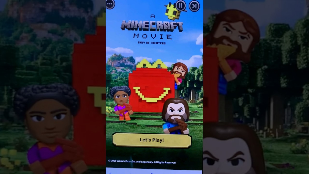 Minecraft Movie McDonalds Happy Meal Game!  #shorts