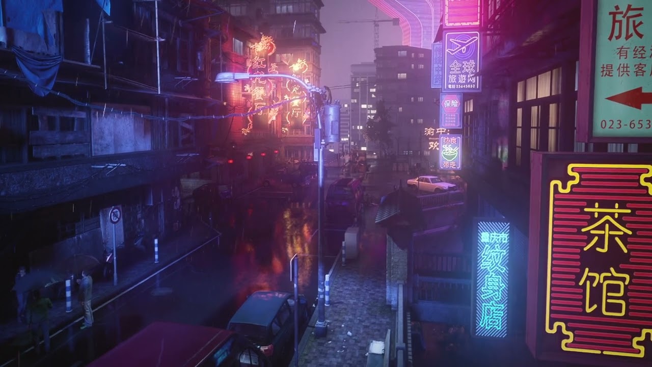 Raindrops hit Agent 47 in Chongqing