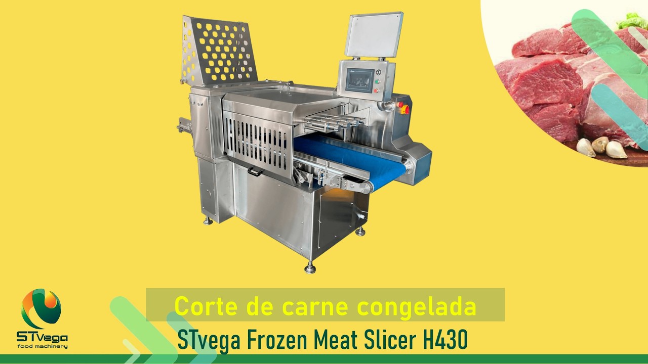 Máquina industrial para rebanar productos cárnicos congelados - STvega Frozen Meat Slicer H430