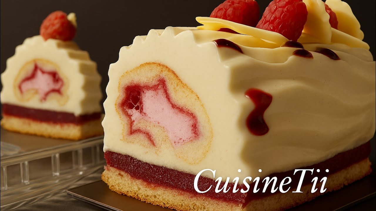 bûche chocolat blanc et fruits rouges