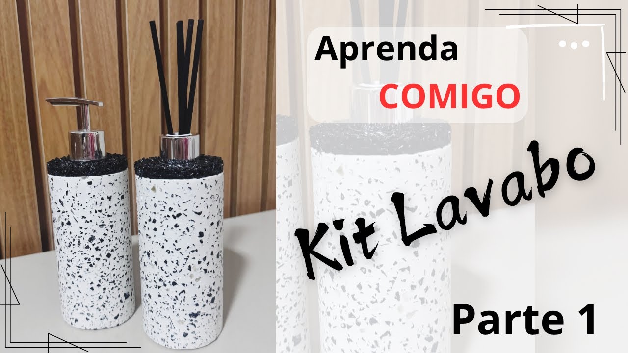 Parte 1  (PASSO A PASSO) Kit lavabo em #concreto com técnica #granilite