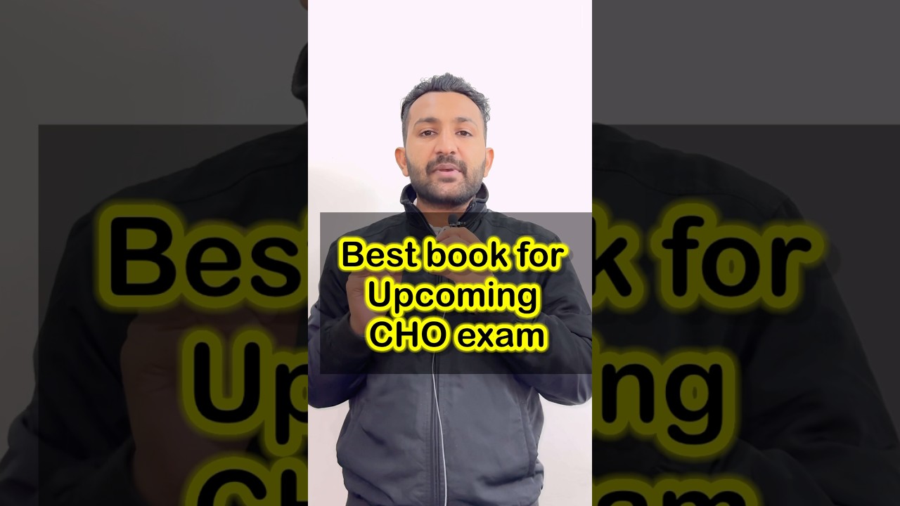 Best book for Upcoming CHO exam !! #chojob