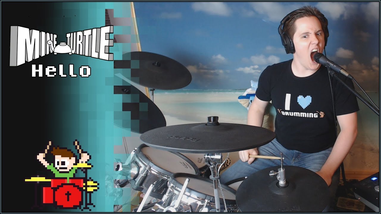 Mine Turtle Asdfmovie Song On Drums! -- The8BitDrummer