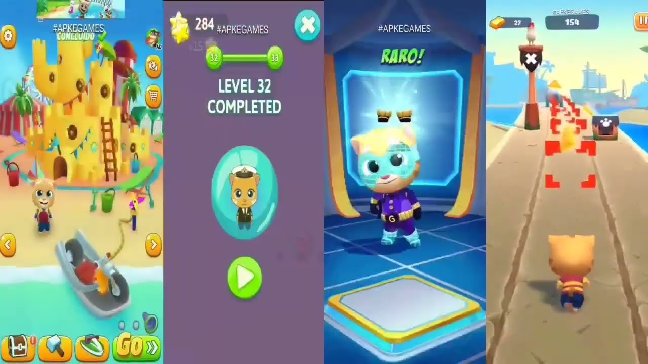 Talking Tom Jetski 2 vs Talking Tom Cake Jump vs Talking Tom Hero Dash vs Talking Tom Time Rush