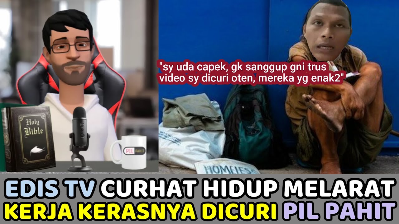 Apologet Kristen EdisTV Curhat Hidupnya Melarat Karna Hasil Kerja nya diCuri Channel Kristen Lain