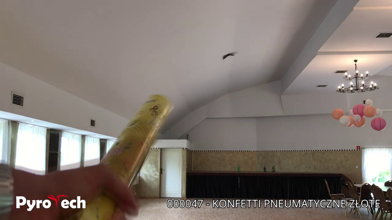 Konfetti Pneumatyczne Złote Prostokąty - Test