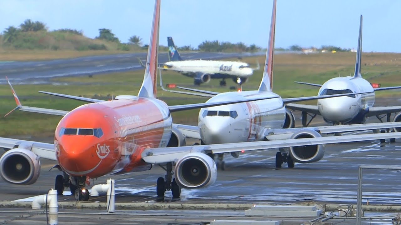 Foi tanto Avião em Salvador que chega Engarrafou - Pousos e Decolagens incríveis ✔