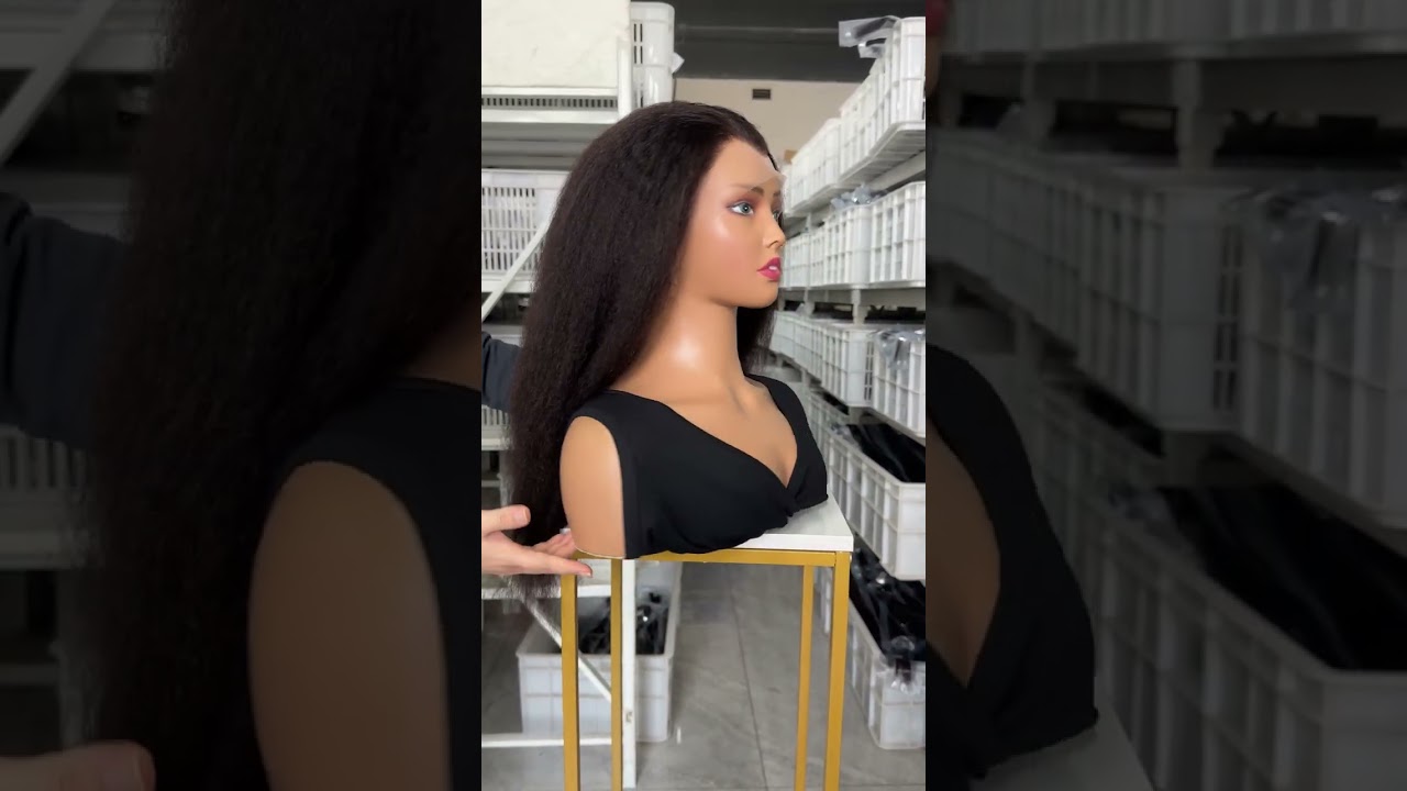 16in ntr kinky Straight 13x4 Transparent lace wig China Hair Factory Hair Supplier- My Dream Hair