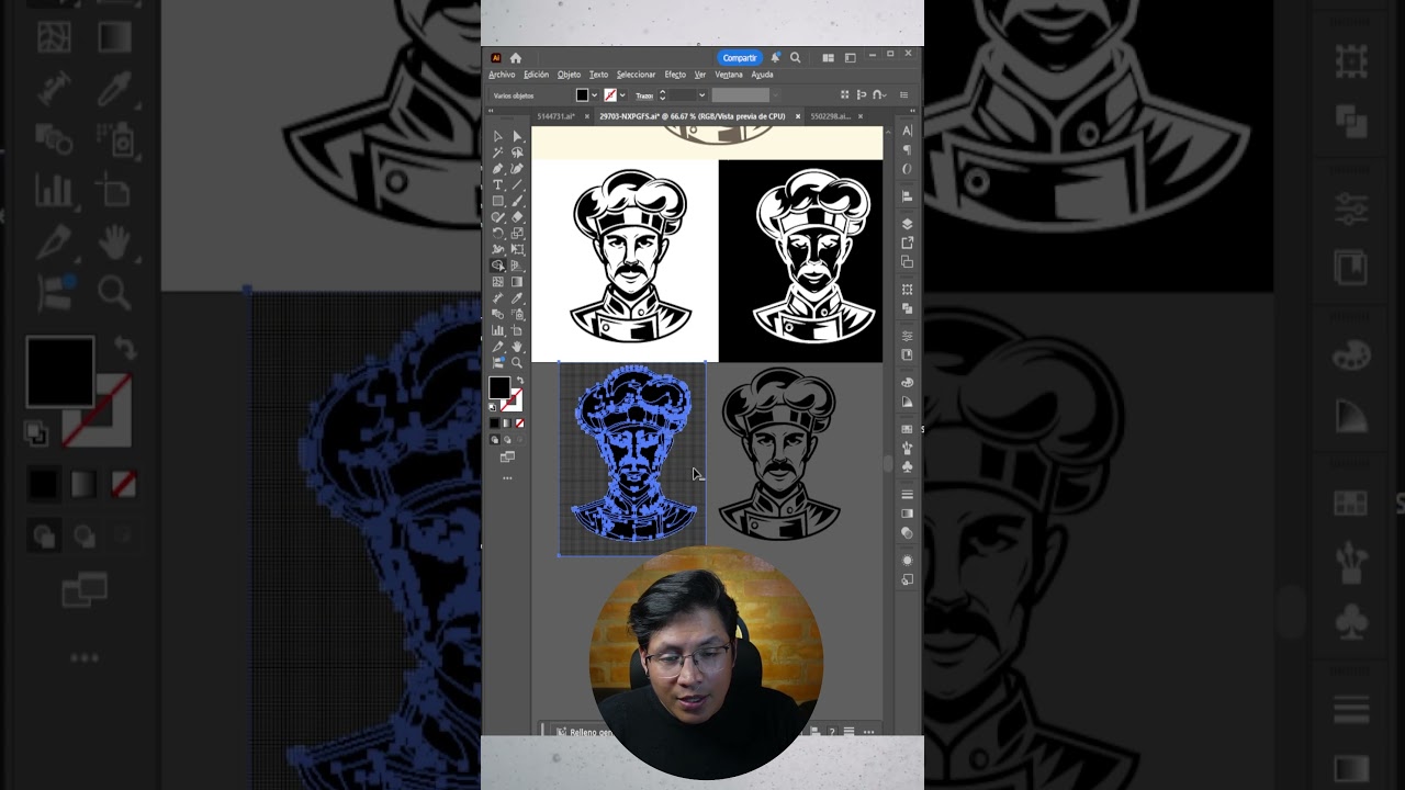 Versi&oacute;n Negativa y Positiva de un Logo (Isotipo) #dise&ntilde;adorgrafico #adobeillustrator  #isotipo