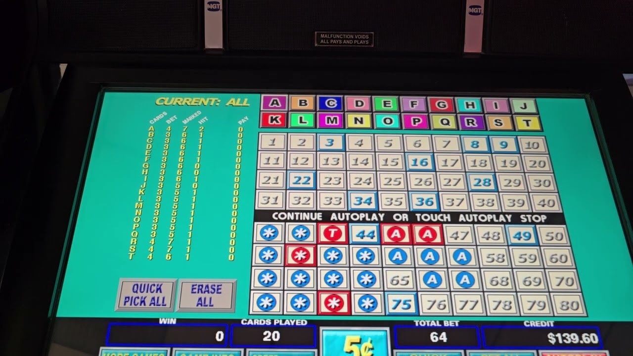 Amazing Hit!!! 5,6 and 7 spots keno!