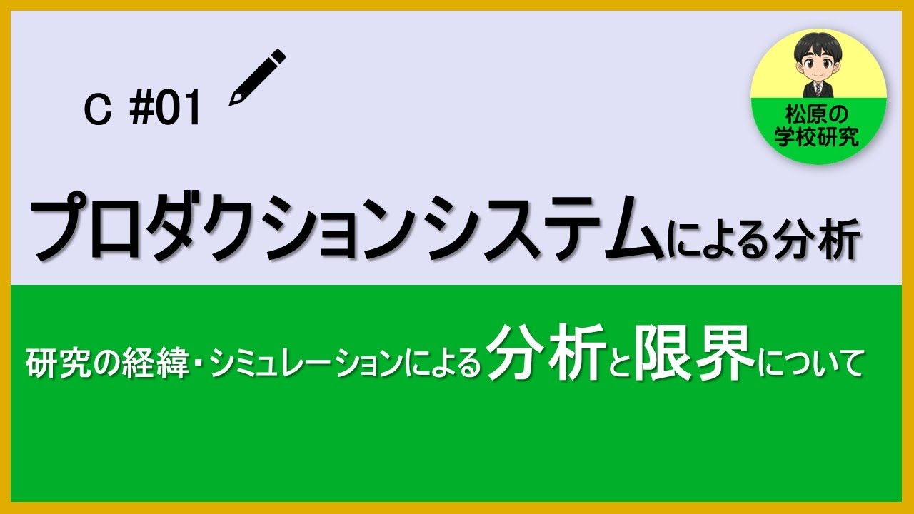 C#01　プロダクションシステムによる分析　研究の経緯・シミュレーションによる分析と限界