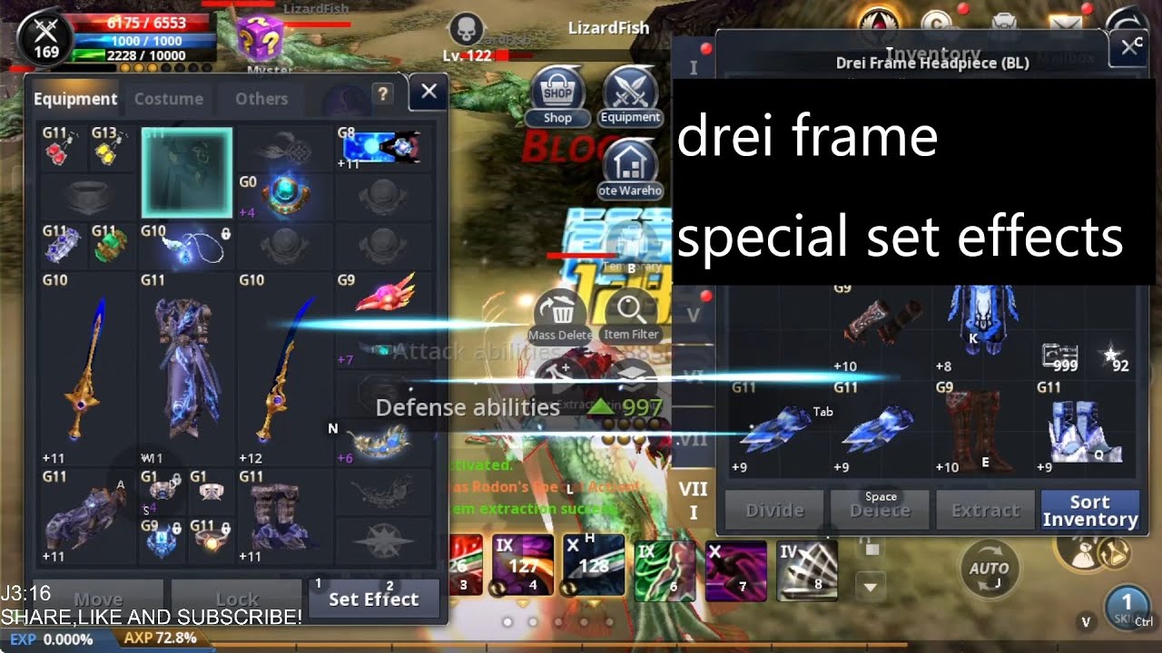 cabal mobile infinite combo sea drei frame set special effects