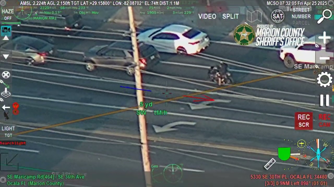 Early Bird Gets the Worm - Air-1 Catches Suspect Who Fled on Motorcycle