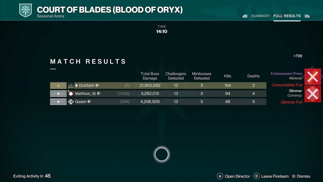 I Carried This LFG 21.9M Damage / Court Of Blades (Blood Of Oryx) / Destiny 2 Episdode Heresey Act 3