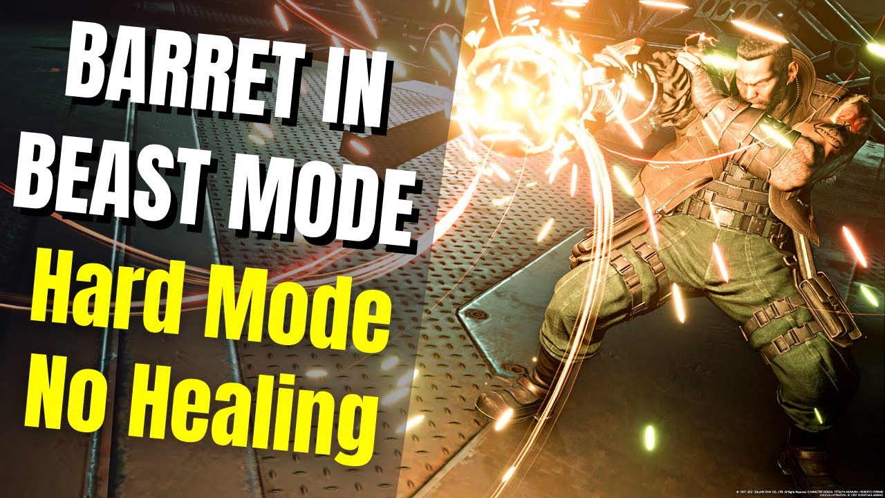 How to play Barret like a BOSS (Hard Mode/No Healing) | Final Fantasy VII Remake