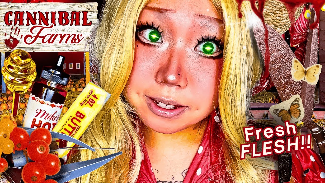 Carving & Cooking YOUR Face🔪👩🏼‍🍳 + Edible MAKEUP🍓 at The HUMAN Pumpkin Patch🎃 ASMR Roleplay