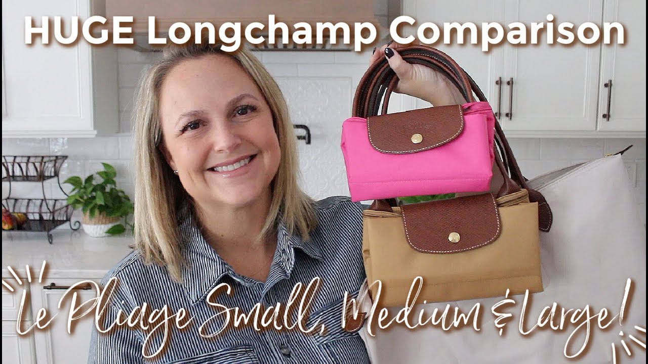 LONGCHAMP | HUGE Le Pliage Comparison!  Small Medium Large Review, Try-On & Packing! | GatorMOM