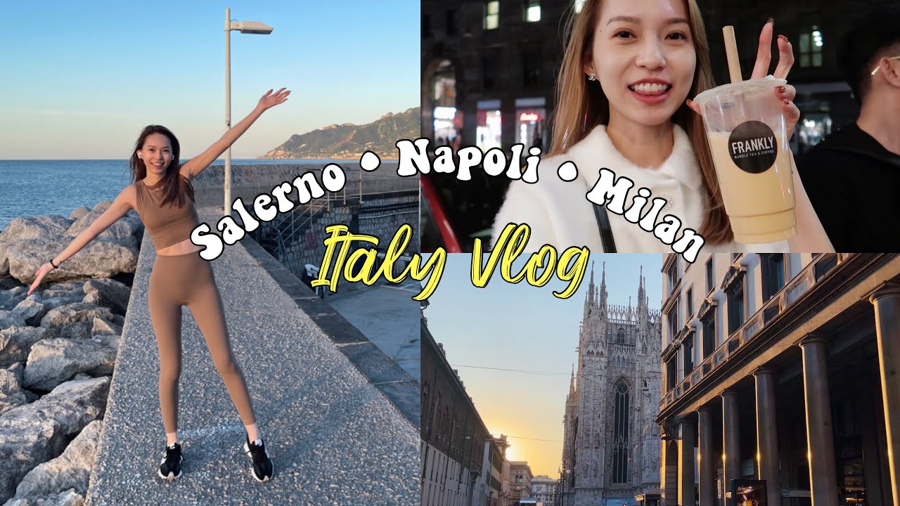 Italy Vlog 🇮🇹 Salerno两日游、海岸线晨跑看日出🌅 Milan看设计师家具 | Sylvia Cing