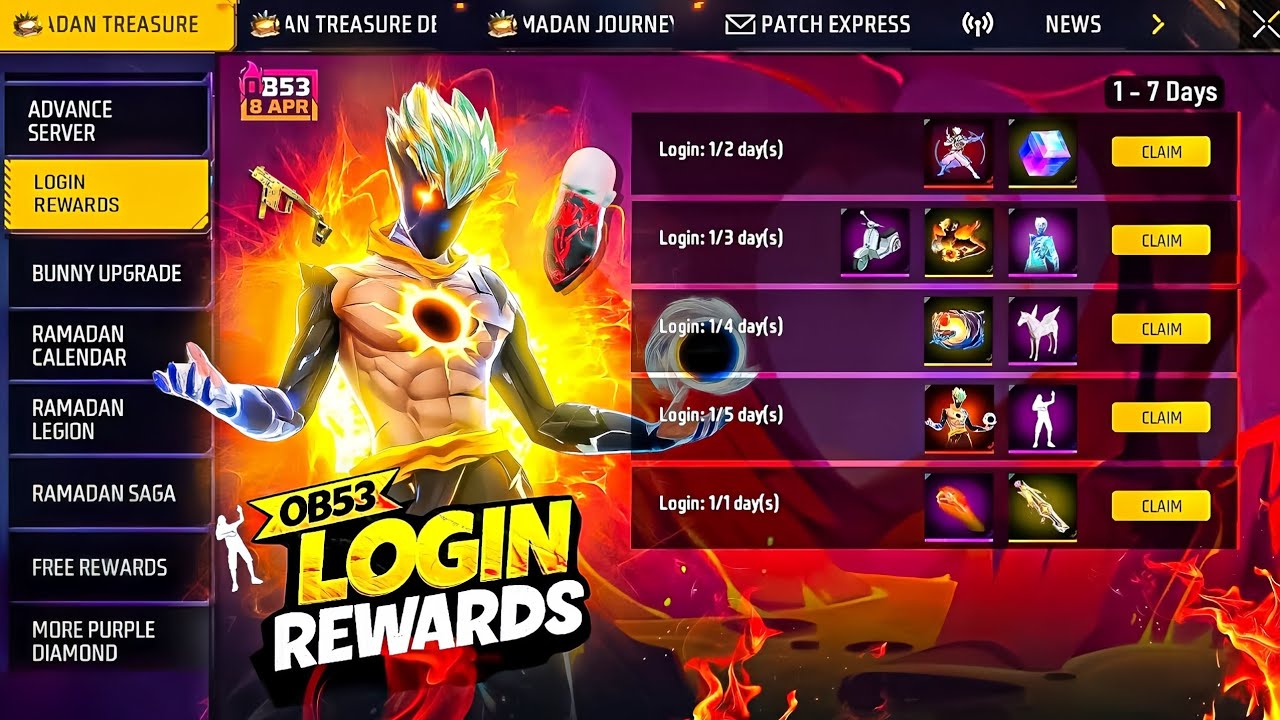 Ob53 Login Rewards 😍 In Telugu | Claim Free Rewards After Update 🥳 | New Update Changes | FF Update