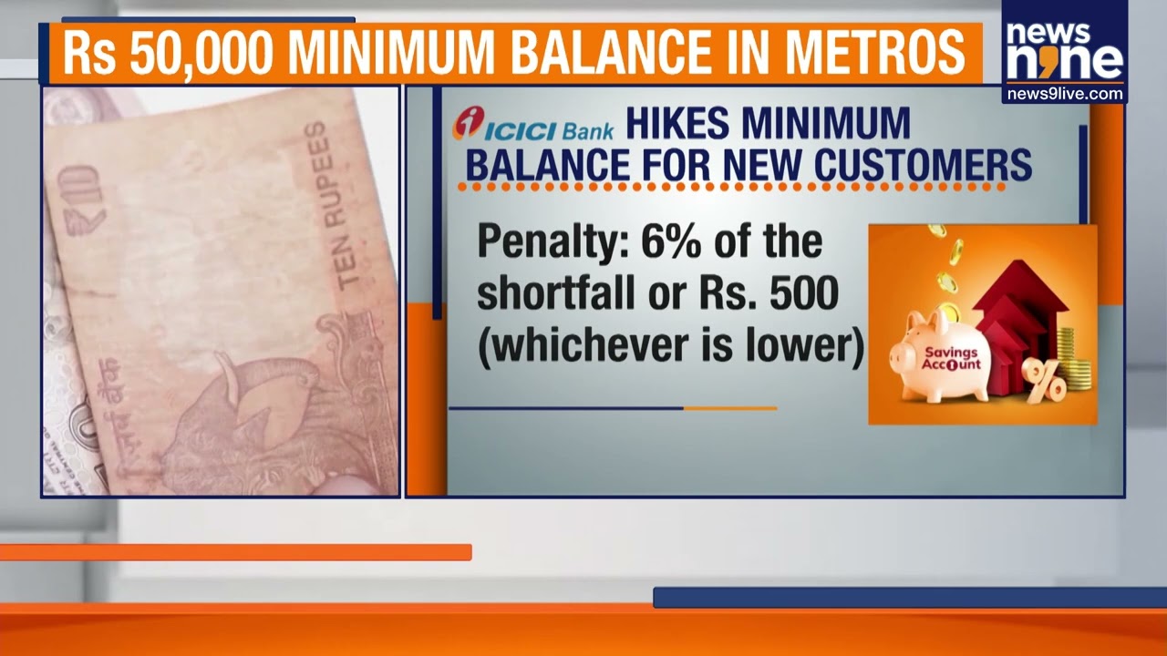 ICICI Bank Hikes Minimum Balance To ₹50,000 For New Accounts From Aug 1 | News9