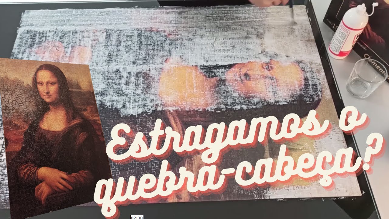 EMOLDURANDO NOSSO QUEBRA-CABEÇA DA MONALISA DE 1500 PEÇAS