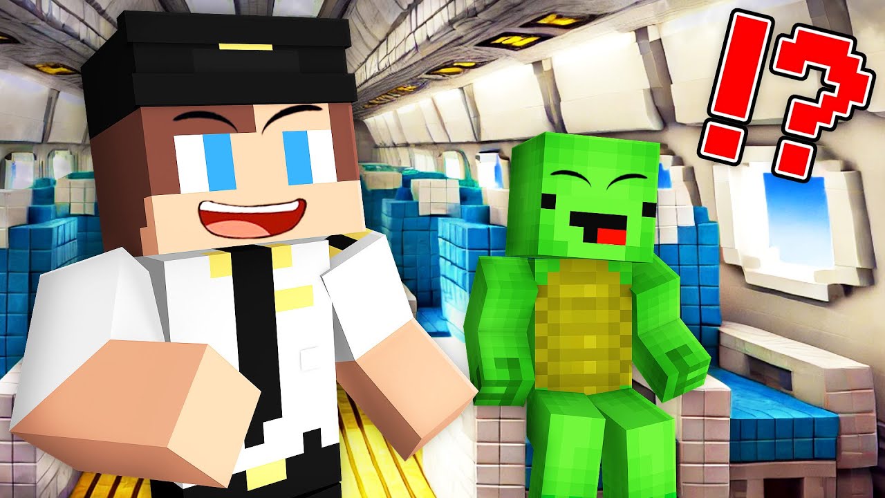 Майки и Джей-Джей стали пилотами самолёта в Minecraft! (Maizen)