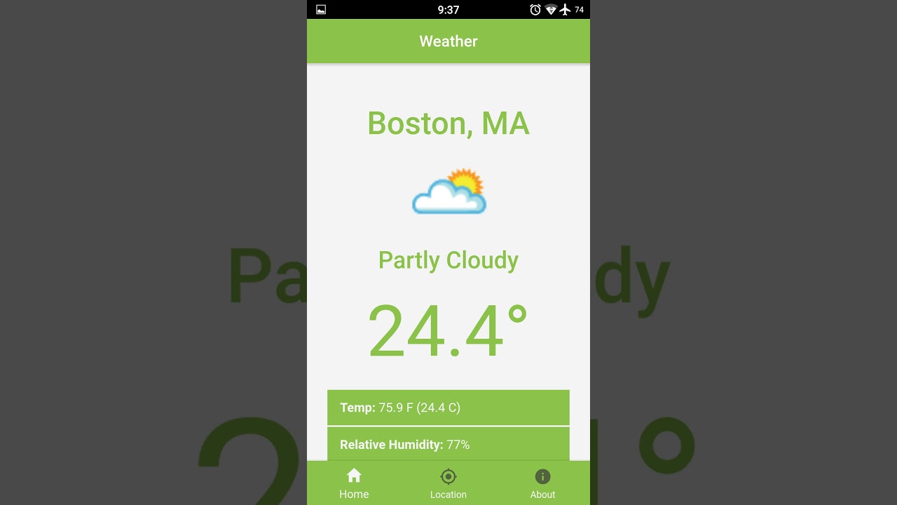 Weather app using Ionic3 framework