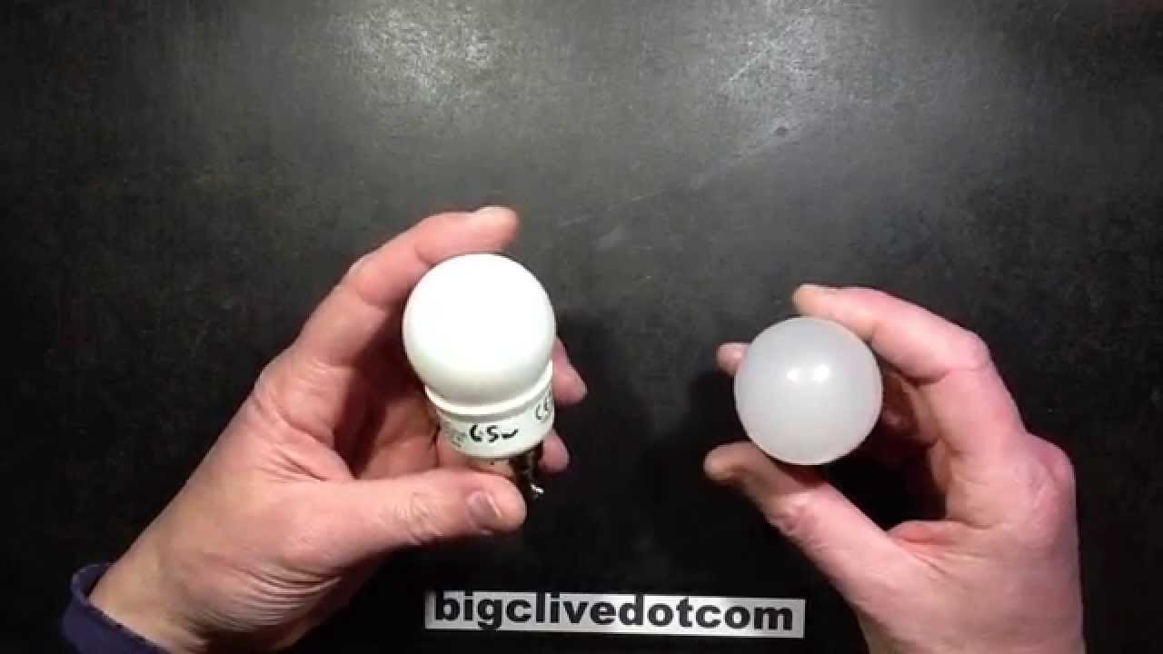 CFL versus LED light output tests.