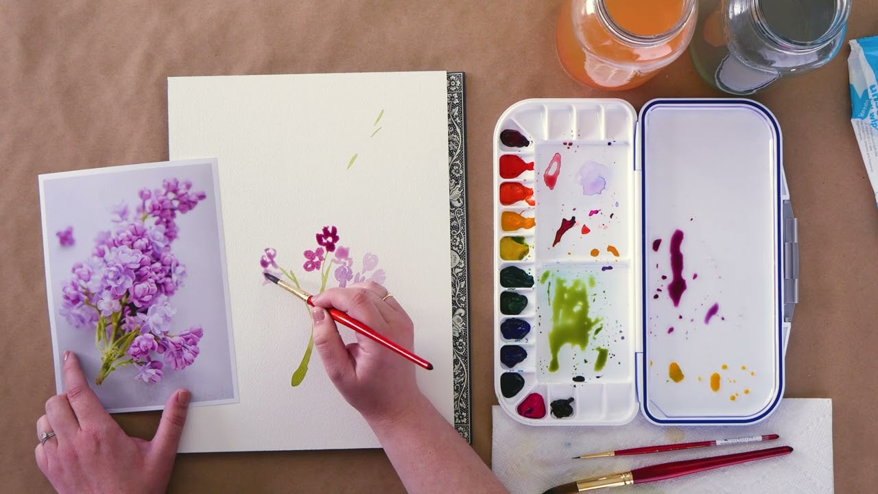 How to Paint Watercolor Lilacs | Beginner's Guide to Spring Florals