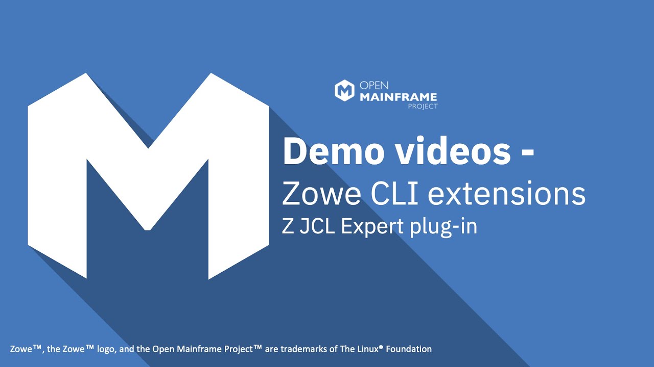 Zowe CLI extension demo videos - Z JCL Expert