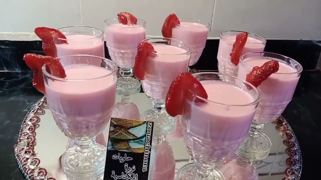 تحضير  رايب في الكوكوط بنكهة الفراولة 🍓🍓🍷🍷