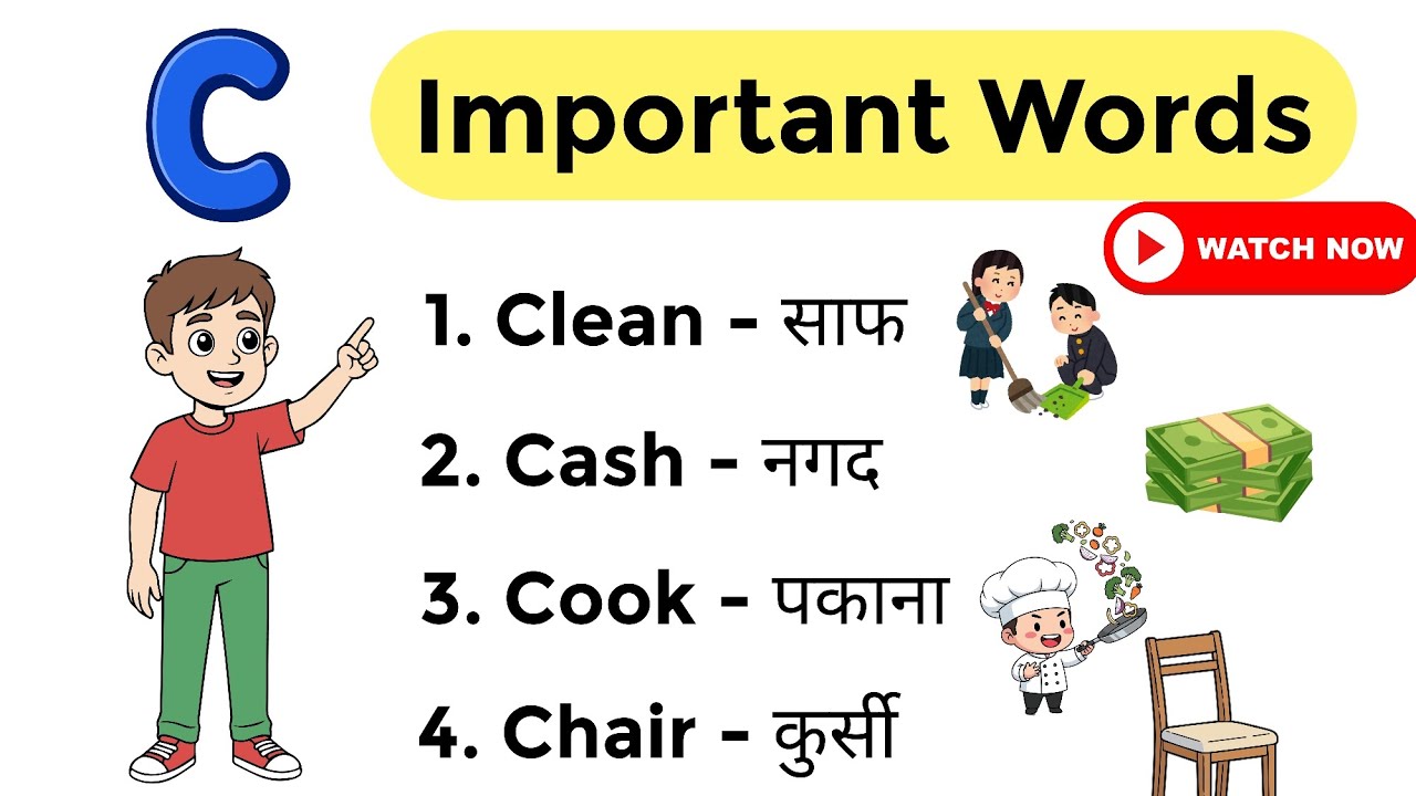 Vocabulary Series A To Z | Learn Words Meanings | Important English Words 