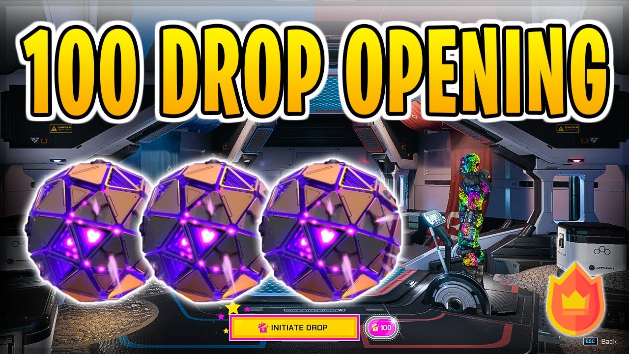 SPLITGATE 100 DROP OPENING! | Unlocking Skins, Items, Weapons, & Rainbow Skins